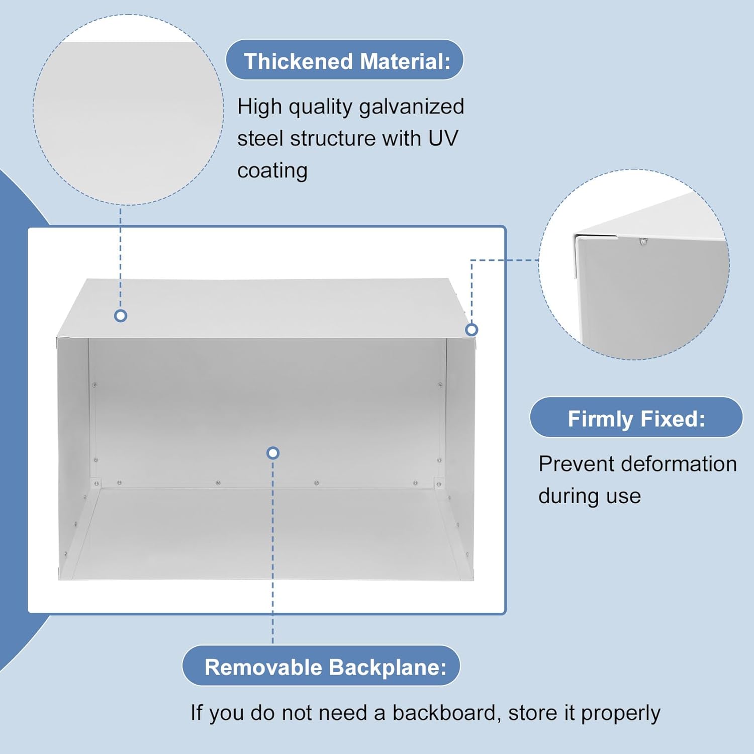 Through The Wall Air Conditioner Sleeve, 26 Inch AC Wall Sleeve, Universal Design PTAC Wall Sleeve, Sturdy Thickened Wall AC Sleeve, Wall Air Conditioner Sleeve for 26 Inch Unit