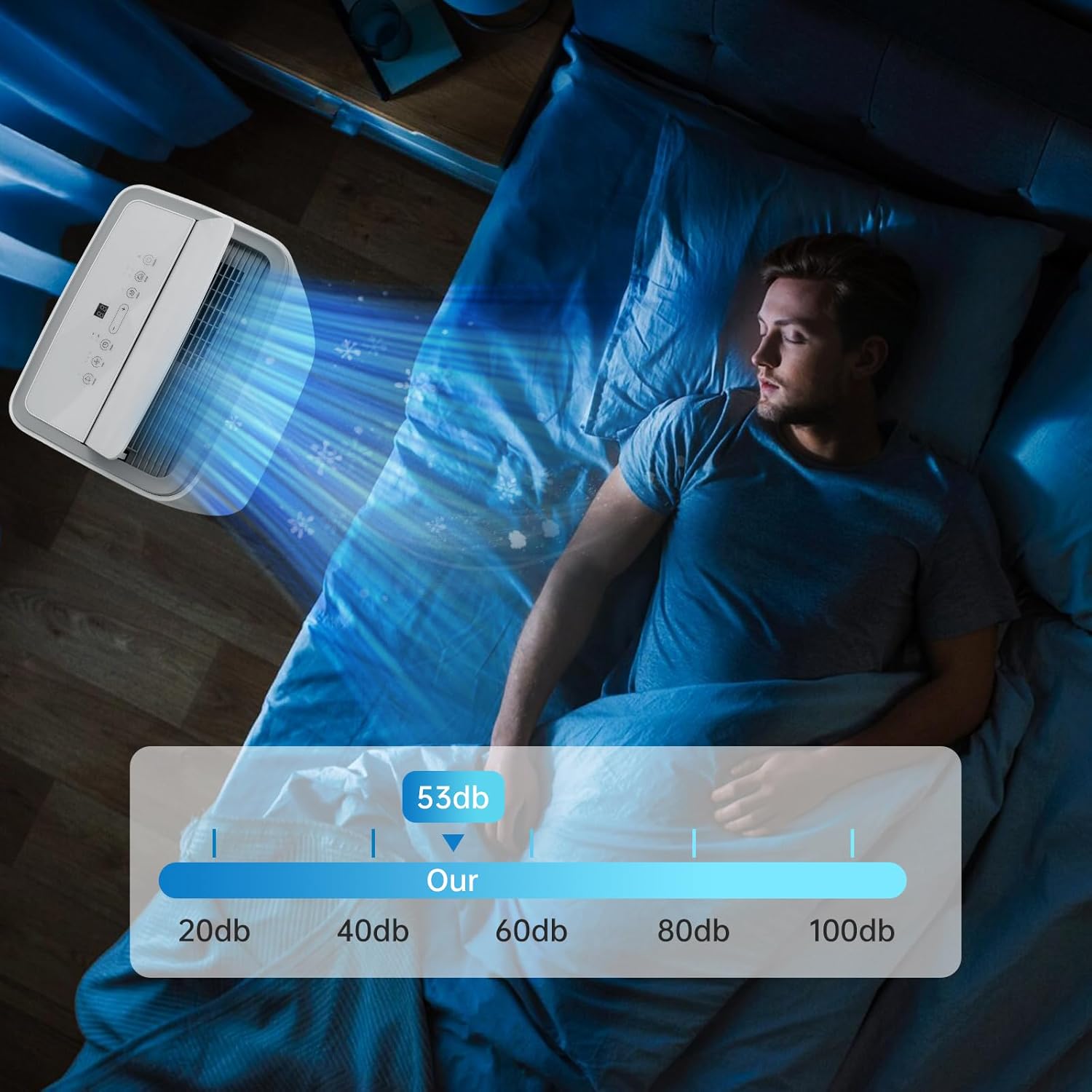 12000Btu Air Conditioner Portable, 3-in-1 Portable Air Conditioner with Dehumidifier, Cooling Fan, Sleep Mode, Remote Control, Portable AC Unit fot Room Up to 550Sq.Ft