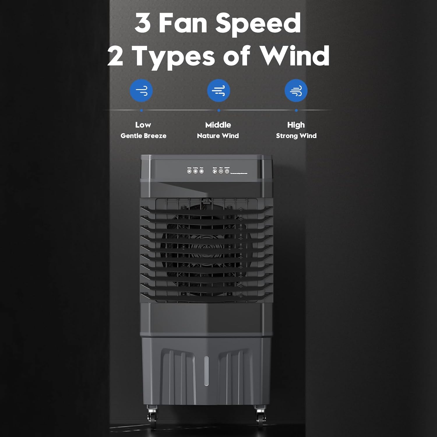 Auertech 2800CFM Swamp Cooler with Remote, 8.2 Gal Evaporative Air Cooler with 12H Timer, 120°Oscillation, 3 Speeds, Indoor Outdoor Portable Swamp Cooler Air Conditioner for Room, Garage