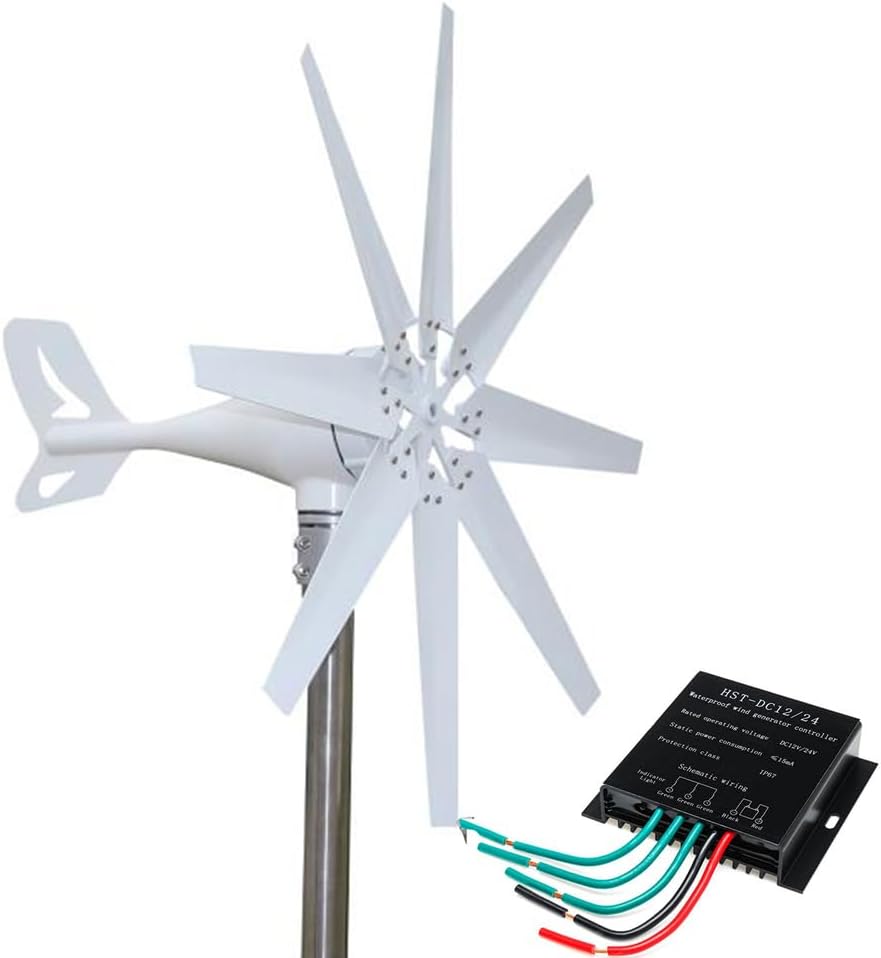 48v,12V-220V Vertical Axis Wind Turbine Generator 15000W Small Windmill Free Energy with Controller IP67 for Home Farm Rvs