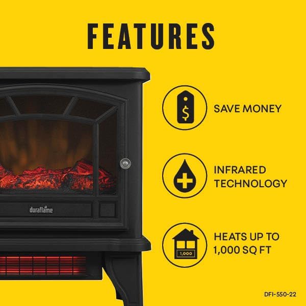 duraflame® Infrared Quartz Electric Fireplace Stove Heater, Bronze