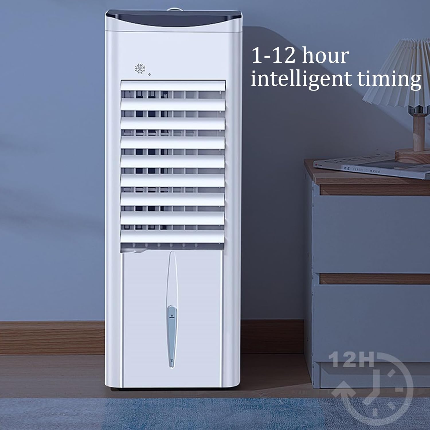 Refrigeration Small Air Cooler,Three Adjustable Wind Speeds,household Portable Air Conditioner,1-12 Hour Timer Evaporative Air Cooler,for Living Rooms, Resta(Color:Remote control single cooling)