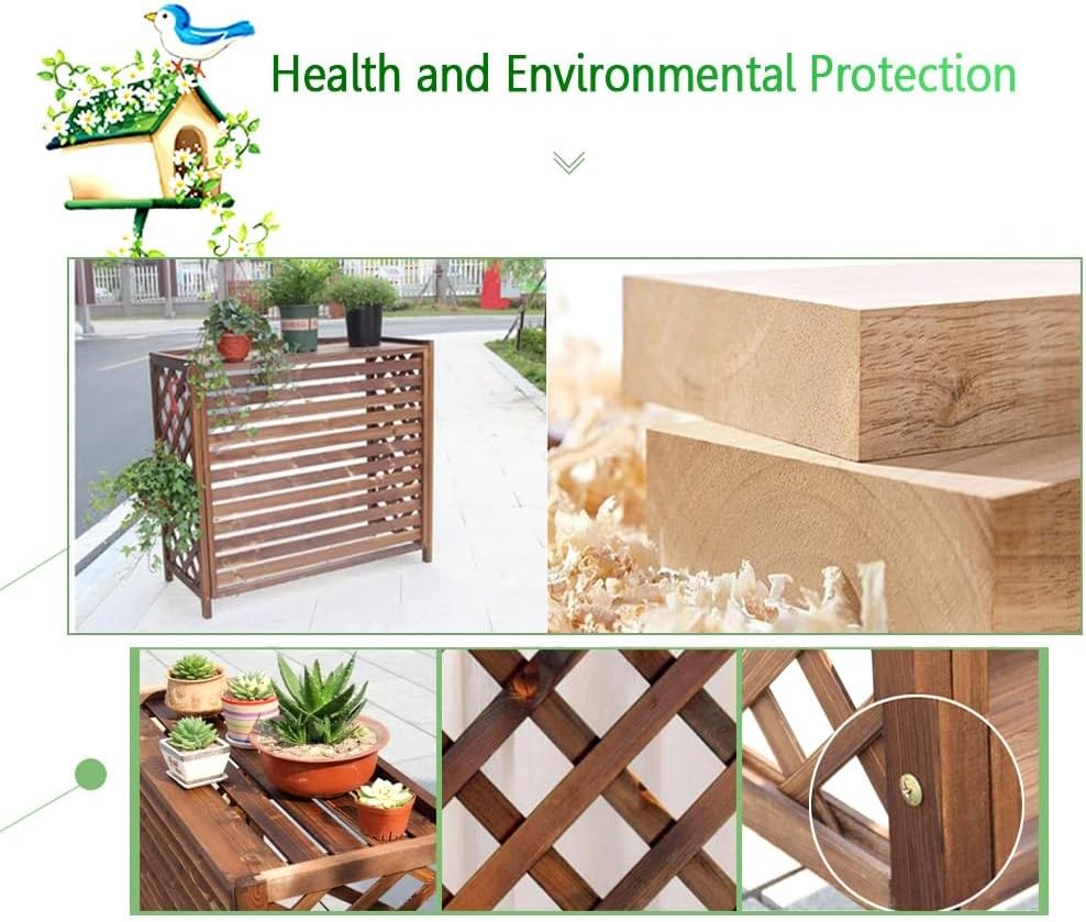 Air Conditioner And Heat Pump Cover Hide Air Conditioner Cover For Outdoor Outside Unit Privacy Air Conditioner Fence Screen Weatherproof (Size : L120 X W57 X H100cm)