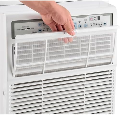 Global Industrial Slider/Casement Window Air Conditioner, 10000 BTU, 115V, R32 Refrigerant, Up to 450 Sq. Ft. Coverage, Digital LED Display, Includes Remote Control