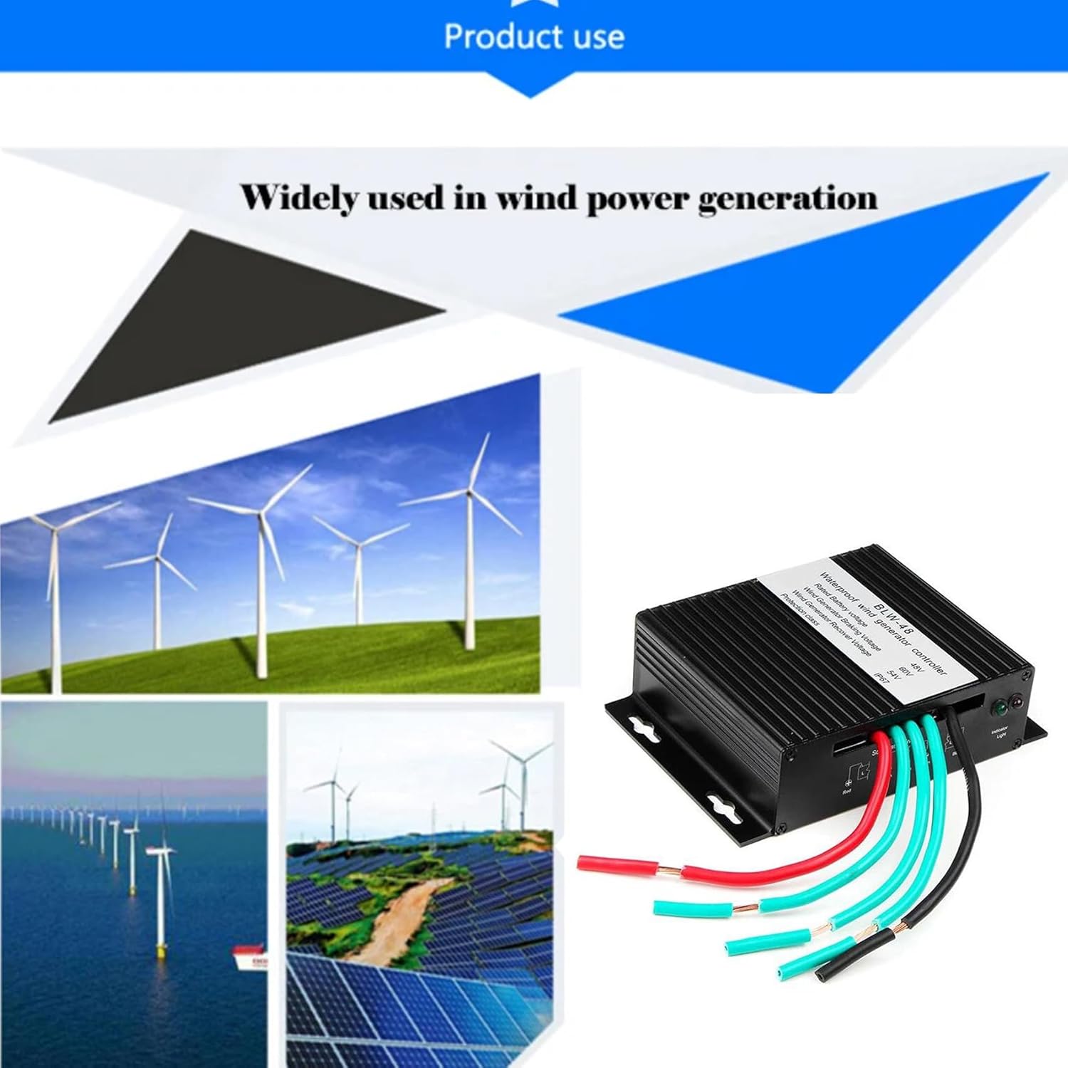220V Wind Turbine Controller 6000W-9000W Wind Generator Waterproof Wind Charge Controller Regulator Battery Charging Regulator