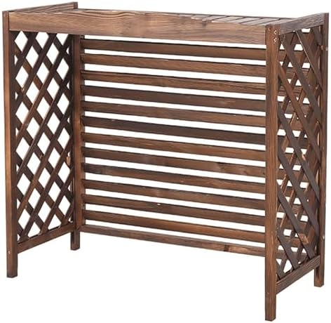 Air Conditioner Cover Fence Screen Privacy Screen Decorative To Hide Air Conditioner, Outdoor Pool Equipment Trash Can Enclosure, Ac Fence For Outside Unit Decorative Flower Stand(105x47x100cm)