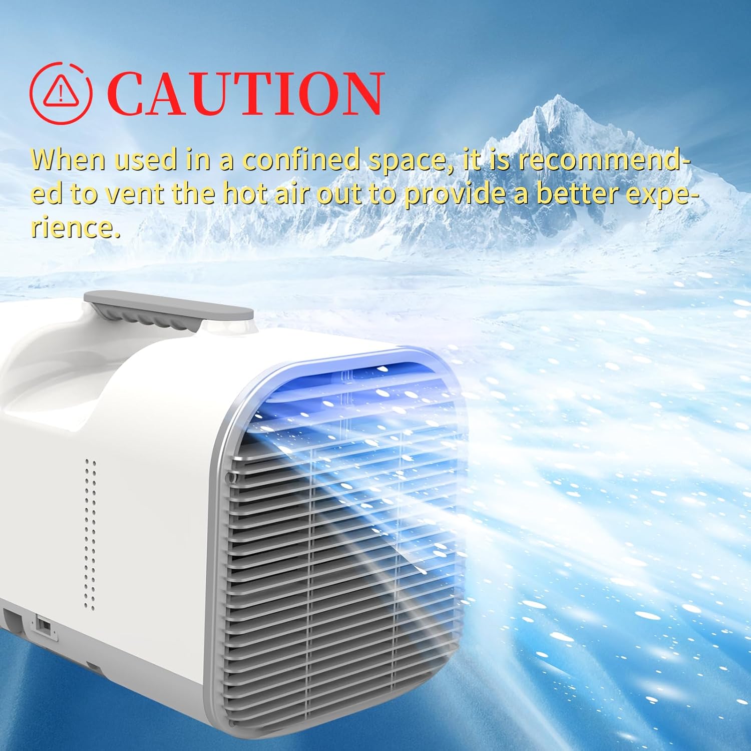 Portable Air Conditioner,5100BTU AC 600W Power Consumption, Fast Cooling Air Conditioners Dehumidifier, Portable Mini Air Conditioner for Camping Tent,RV,Car,Truck,Pet(AC ONLY)