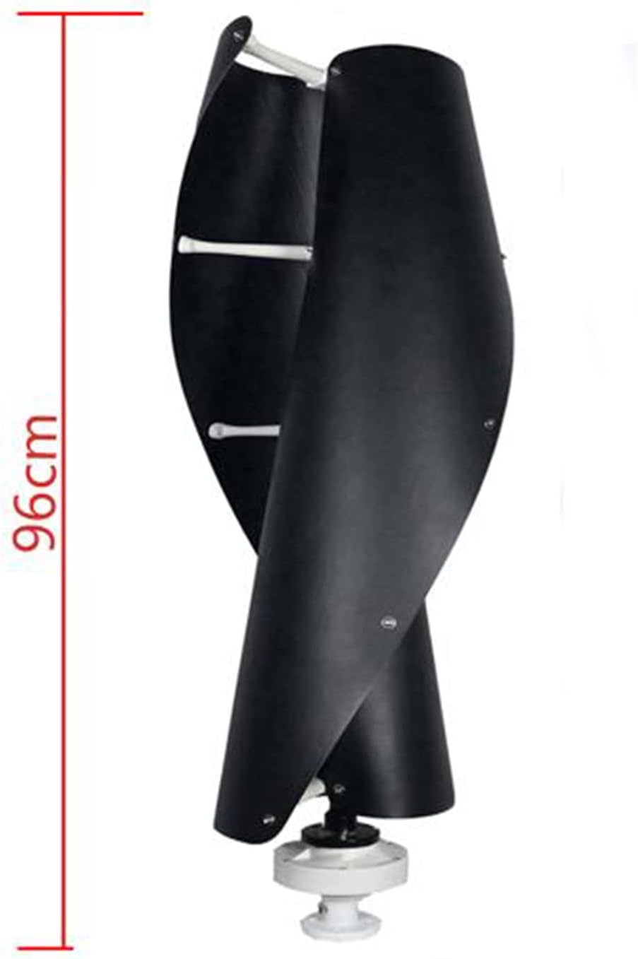 3000W No Noise Vertical Wind Turbine Generator Kit, with MPPT Controller 220V 12V 24V 48V Spiral Wind Turbine Generators for Home Farm Street Lamps (Black)