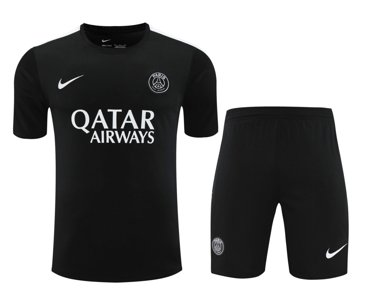 Conjunto de calentamiento PSG negro y blanco - NewNow