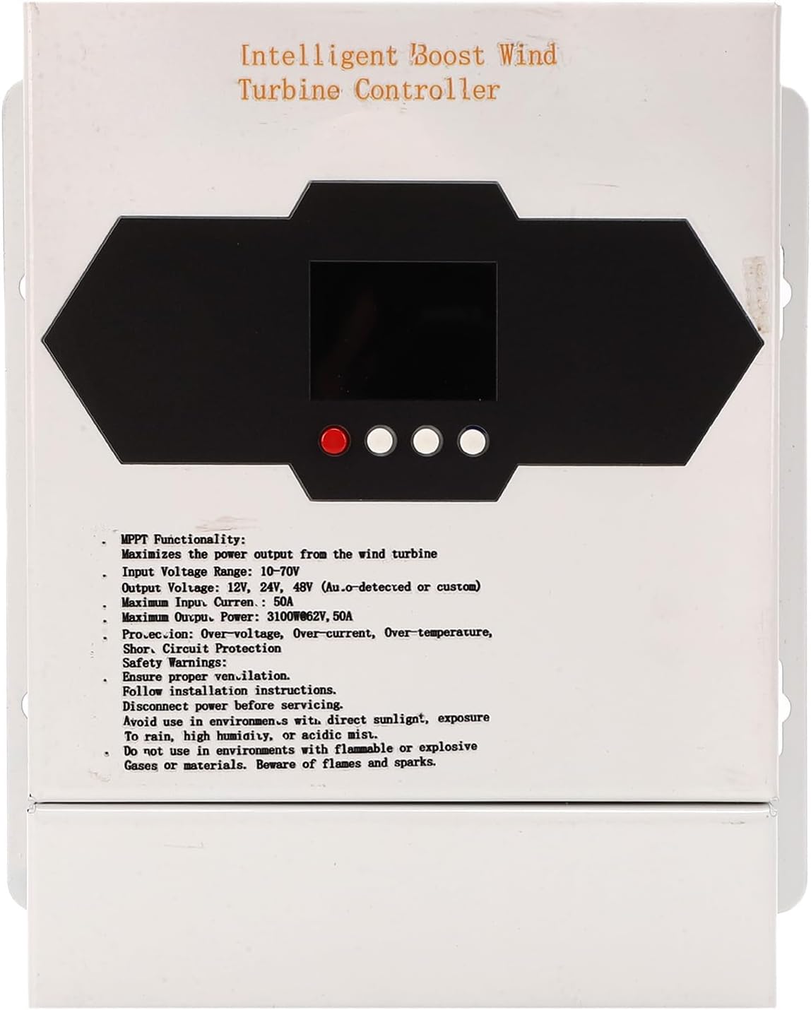 Fafeicy 1000W Wind Turbine Charge Controller, MPPT Boost LCD Display 12V/24V/48V Auto Detection Off Grid Power Controller, for Home Boat Street Light