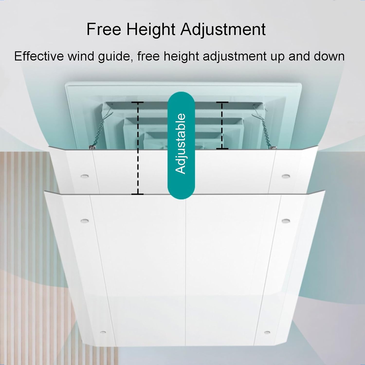 Air Conditioner Deflector Air Vent Deflector Air Deflector Outlet,Cooled Baffle Wind Direction Telescopic for Home