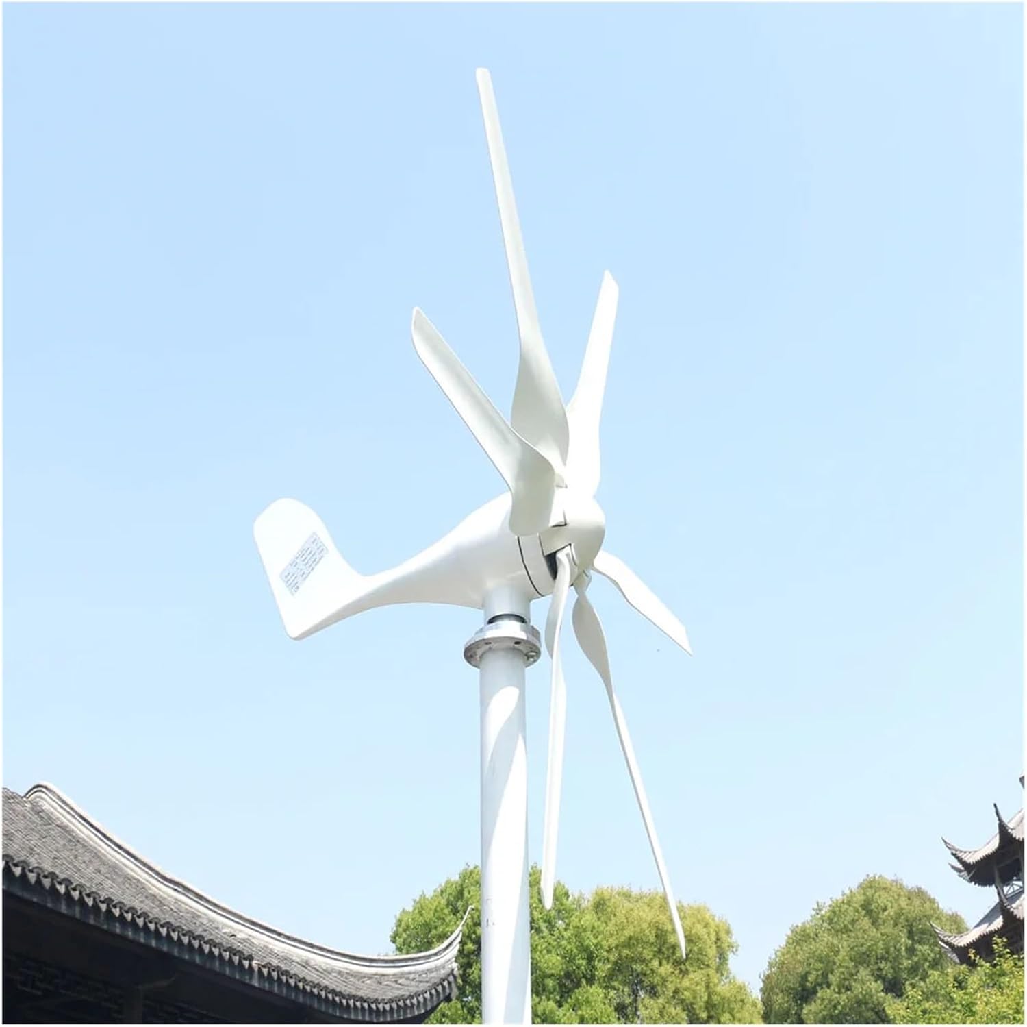Wind Turbines, Wind Turbine 800w 12v 24v nerator with 6 Blades for Home Use Low Wind Speed Starting Wind Turbines(24V)