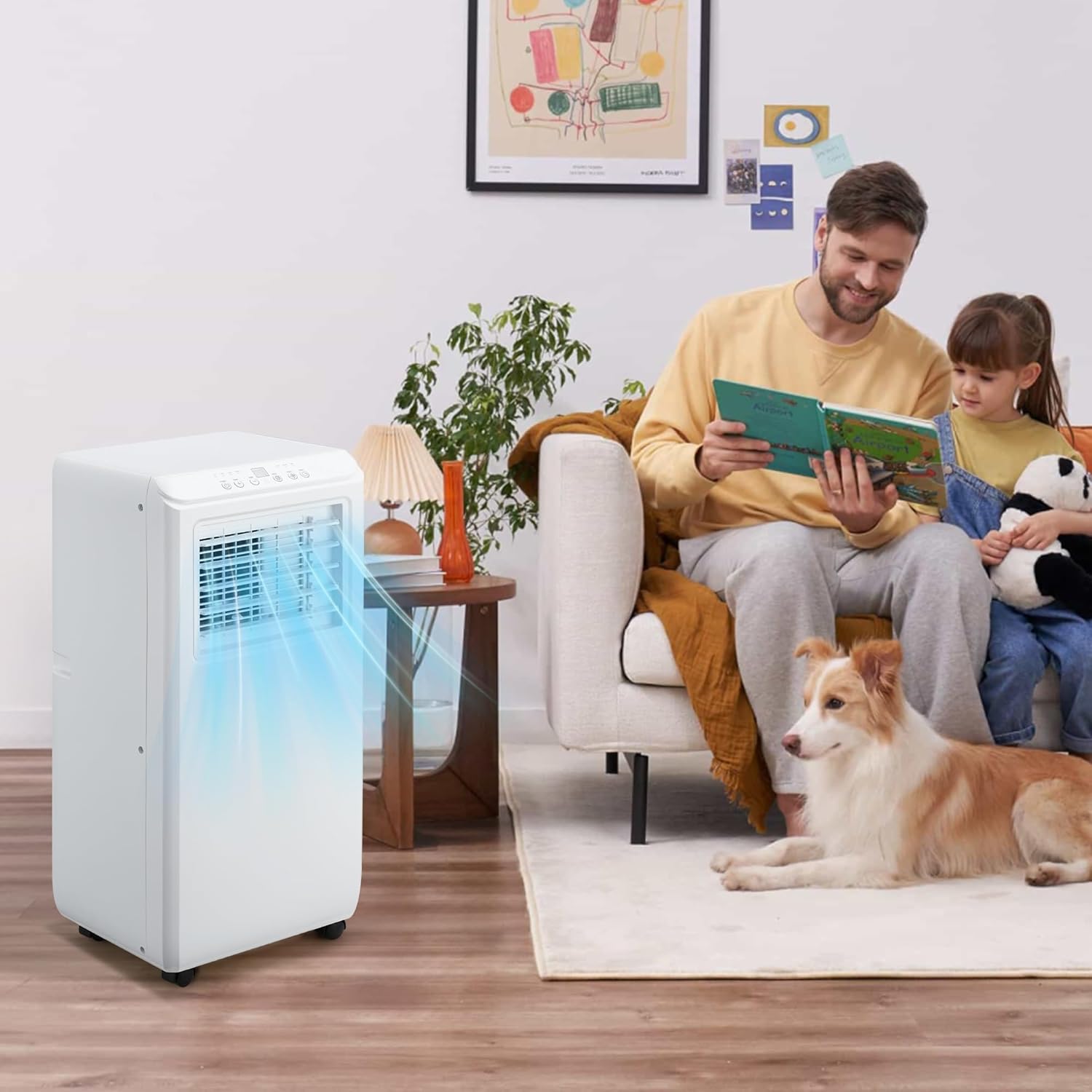 8000BTU Portable Air Conditioners, Portable Ac Unit Cools Up To 350 Sq, With Remote Control, Built-In Cool 24h Timer Air Cooler For Bedroom Office
