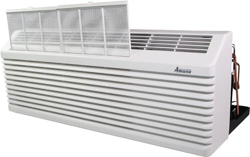 9000 BTU PTAC Heat Pump Wall Air Conditioner with 3.5 kW Heater with, 58 inches power cord 20 amp plug. (NEMA 6-20P configuration) in Quiet White.