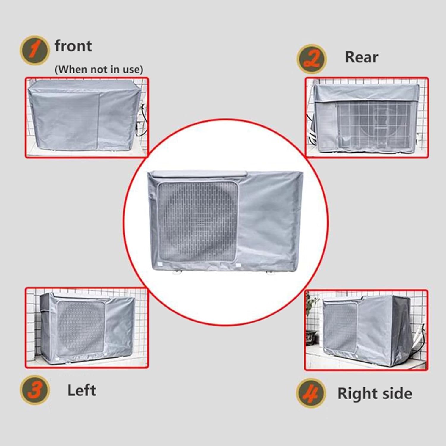 Outdoor Window Air Conditioner Covers,Window Air Conditioner Cover for Outside Unit, AC Covers for Outdoor Window Large Size,Silver (Color : Silver, Size : 32.3x12.2x22.8IN)