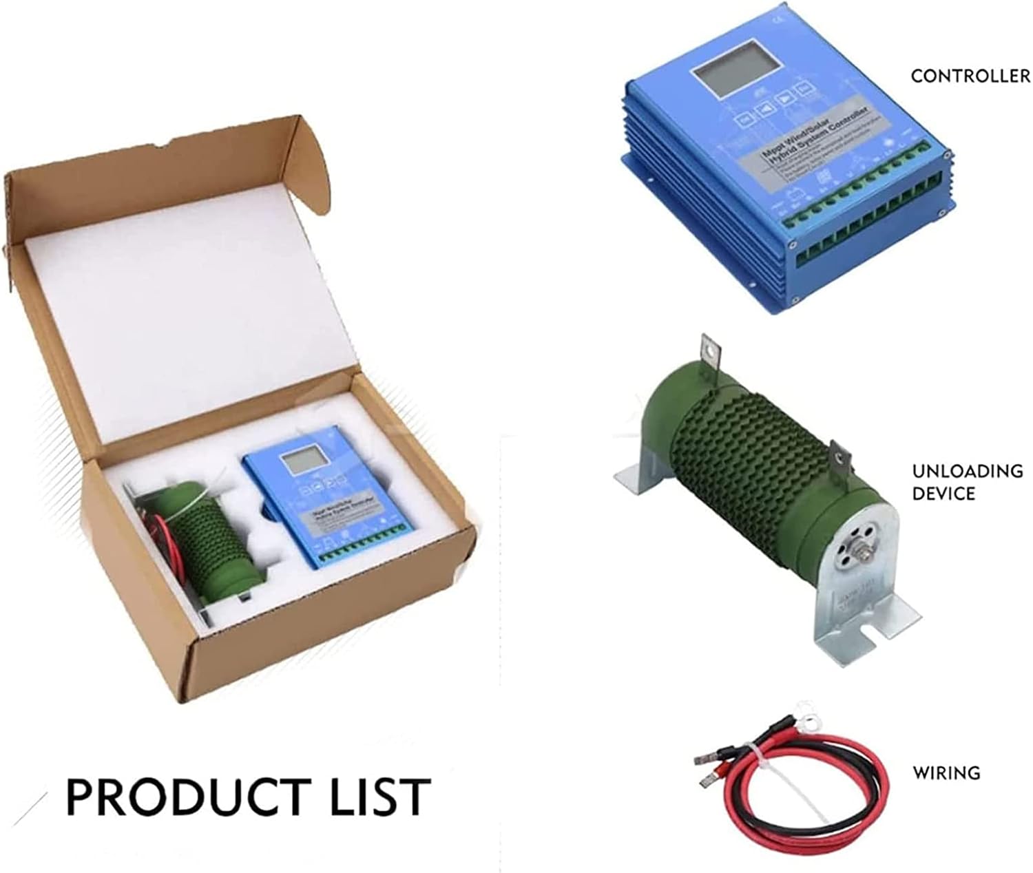 220v,12V 24V 48V MPPT 3000W-6000W with Dump Load Wind Solar Hybrid System MPPT Charge Controller Wind Turbine Solar Panel 12V 24V Auto 48V