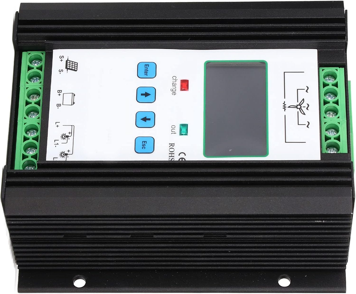 Wind Solar Controller, Digital nt Regulator, 12V 24V 600W PWM Charging with LCD Di, id Solar Wind System