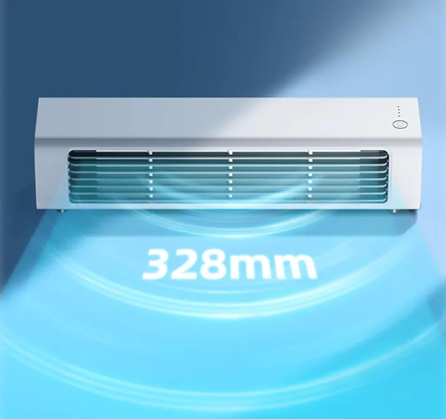 Portable Wireless Air Conditioner Fan, No Drilling Wall Mounted Cooling Fan, 3 Speed Air Cooler for Bedroom, Office, Home, Car with Instant 10s Cooling(Blue,Blue)