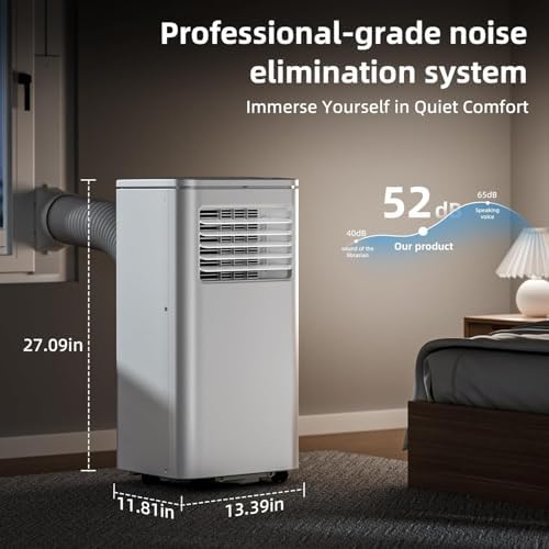 Antarctic Star 10000 BTU Portable Air Conditioner, 3 in 1 Free Standing Cooling AC Unit with Fan & Dehumidifier & Cools, Sleep Mode, 24H Timer, for Home/Kitchen/Office