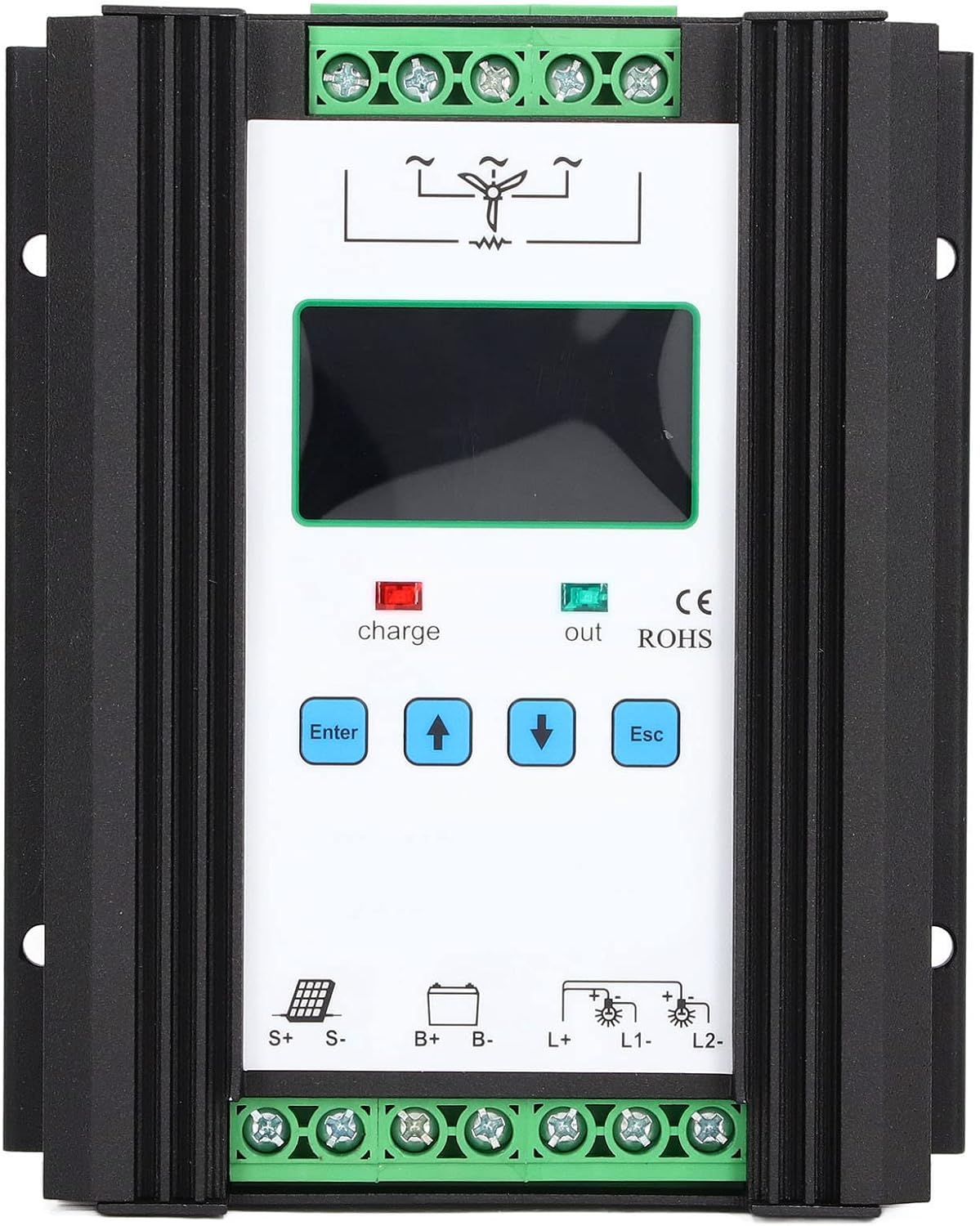 Wind Solar Hybrid Controller, 12V / 24V, 600W - Digital Intelligent Control, PWM Charging & Multi Protection, Ideal for Off - Grid Renewable Energy Systems