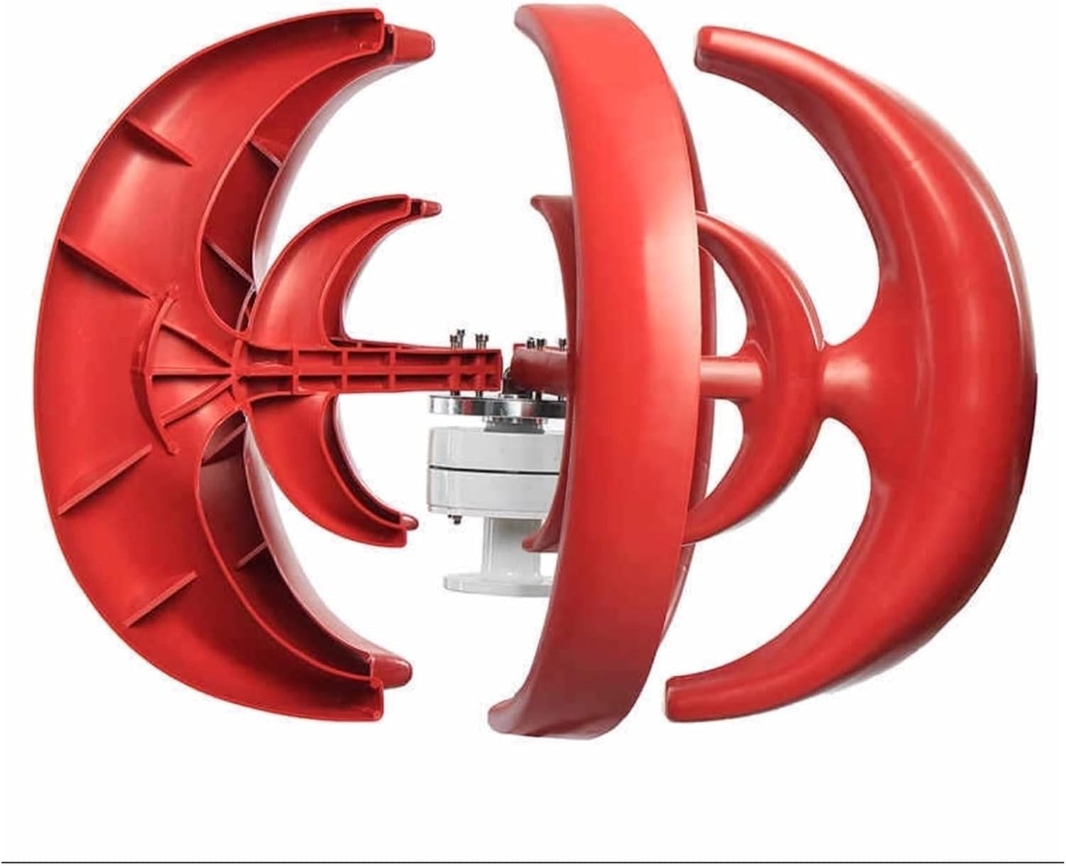 Wind Turbine, 12V/24V 1000W 500W Wind Turbine Generator Lantern Vertical Axises Wind Generator For Residential Household Streetlight(White,12V_500W)