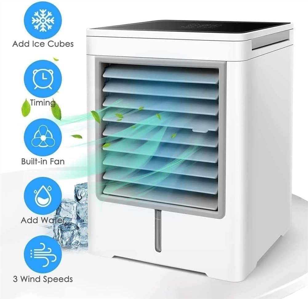 Portable Air Conditioner Fan, Mini Evaporative Cooler, Personal Air Cooler, Quiet Desktop Fan for Home Office Travel