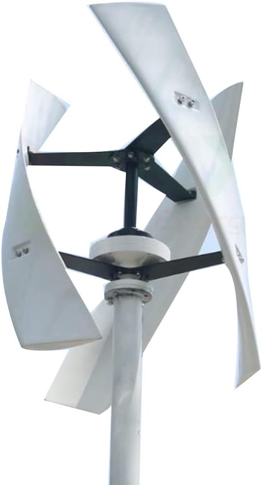 Wind Turbines,Wind Turbine Vertical Axis X Type Wind Energy Power Generator Controller Low Noise,White,12V (White 24V)