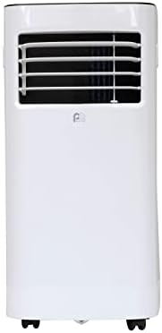 PerfectAire 2PORT10000A 10,000 BTU/7,000 SACC Compact Portable Air Conditioner with Full-Function Remote for Small to Medium Rooms, White, 115V - CEC