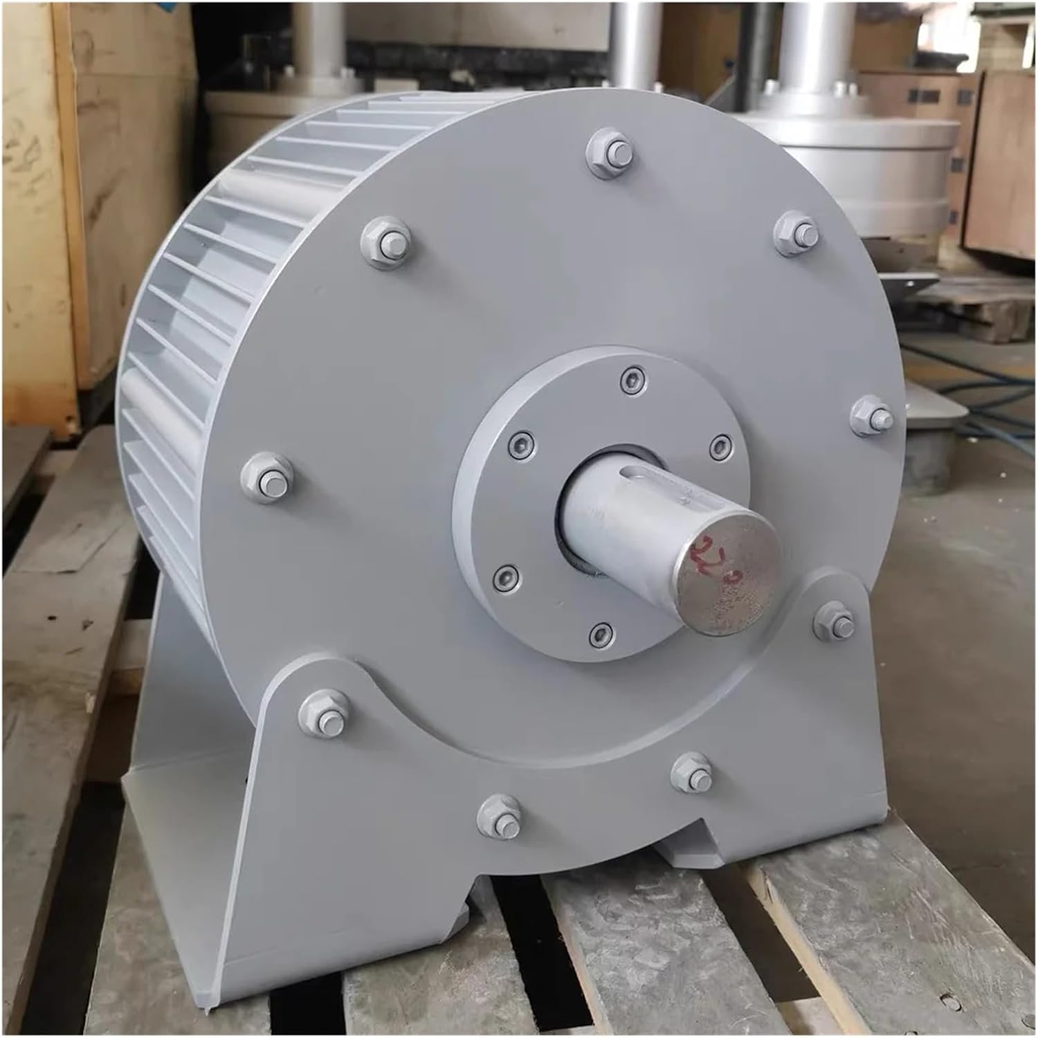Low Speed 10KW 15KW 20KW 96V 120V Gearless Permanent Magnet Generator AC tors Use Wind Turbine Water Turbine Industrial Energy(with Base,120V_10KW)