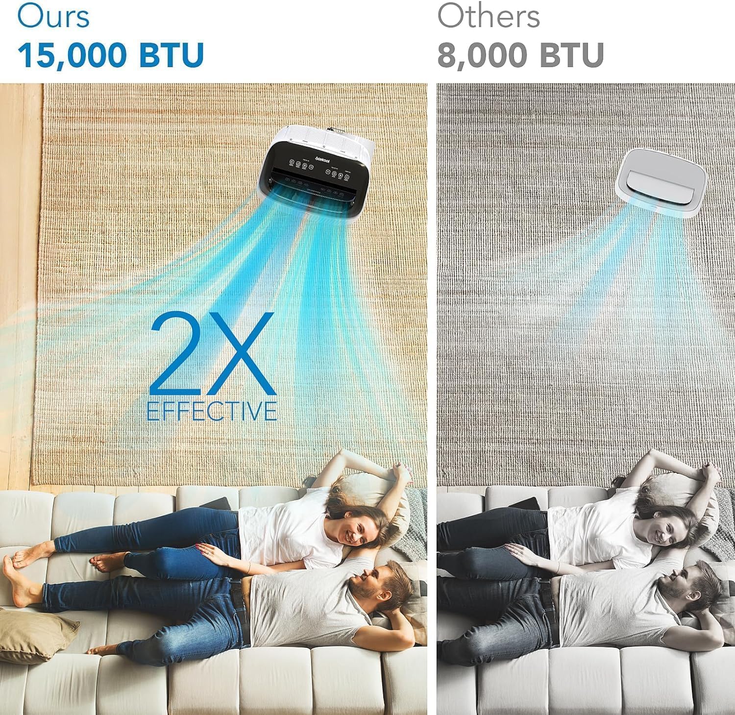 Portable Air Conditioner, 15000 BTU Air Conditioner Cool Up to 850 Sq.Ft, 3-in-1 AC Unit, Dehumidifier, Fan, Window Installation Kit & Remote Control,LED Display,24Hrs Timer for Home, Office