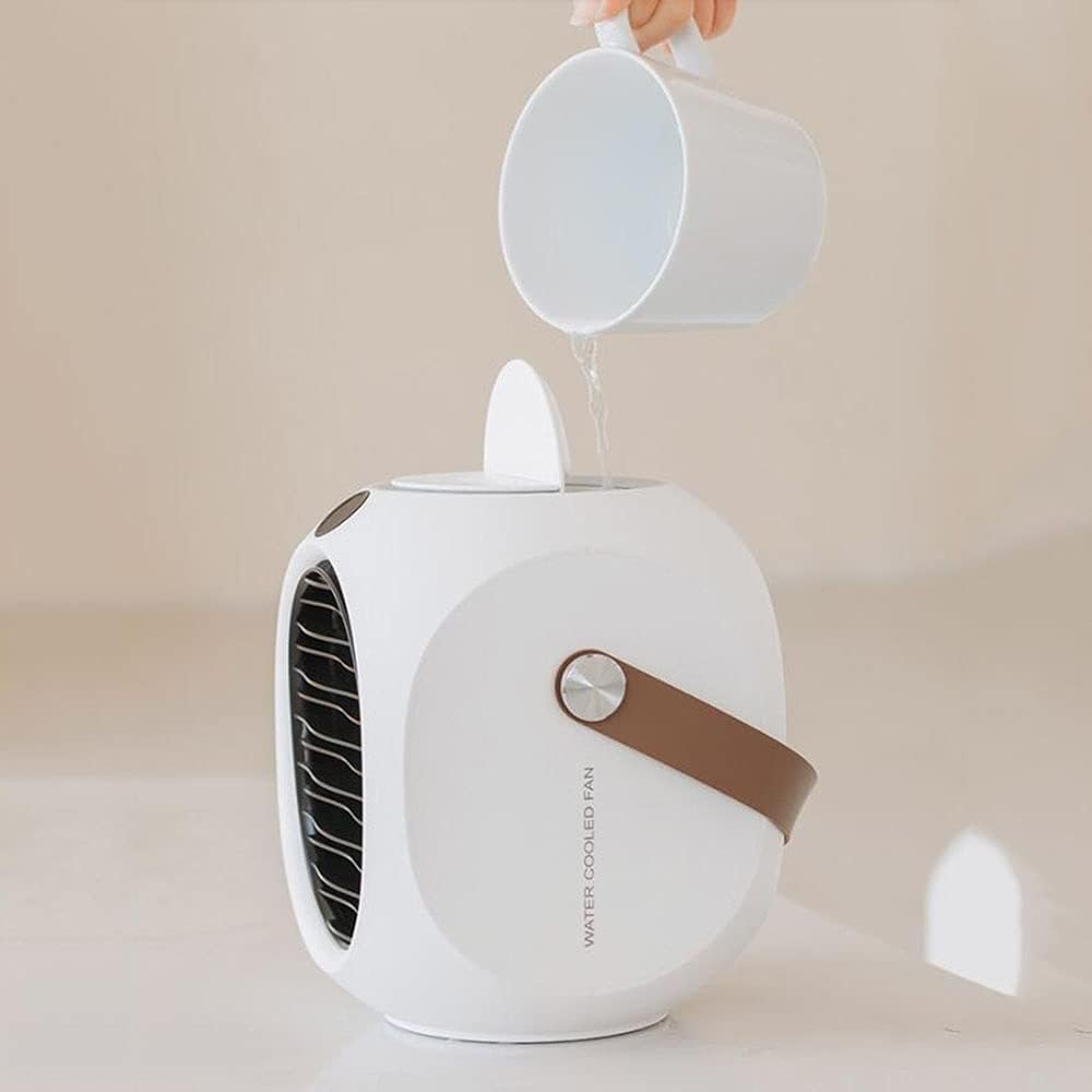 Cooling Fans Portable Air Conditioner, Personal Air Cooler with 3 Speeds for Room, Mini Air Conditioner Spray Fan Evaporative Air Cooler, Fan, Air Conditioner, Purifier, Night Light 4-in-1,for H
