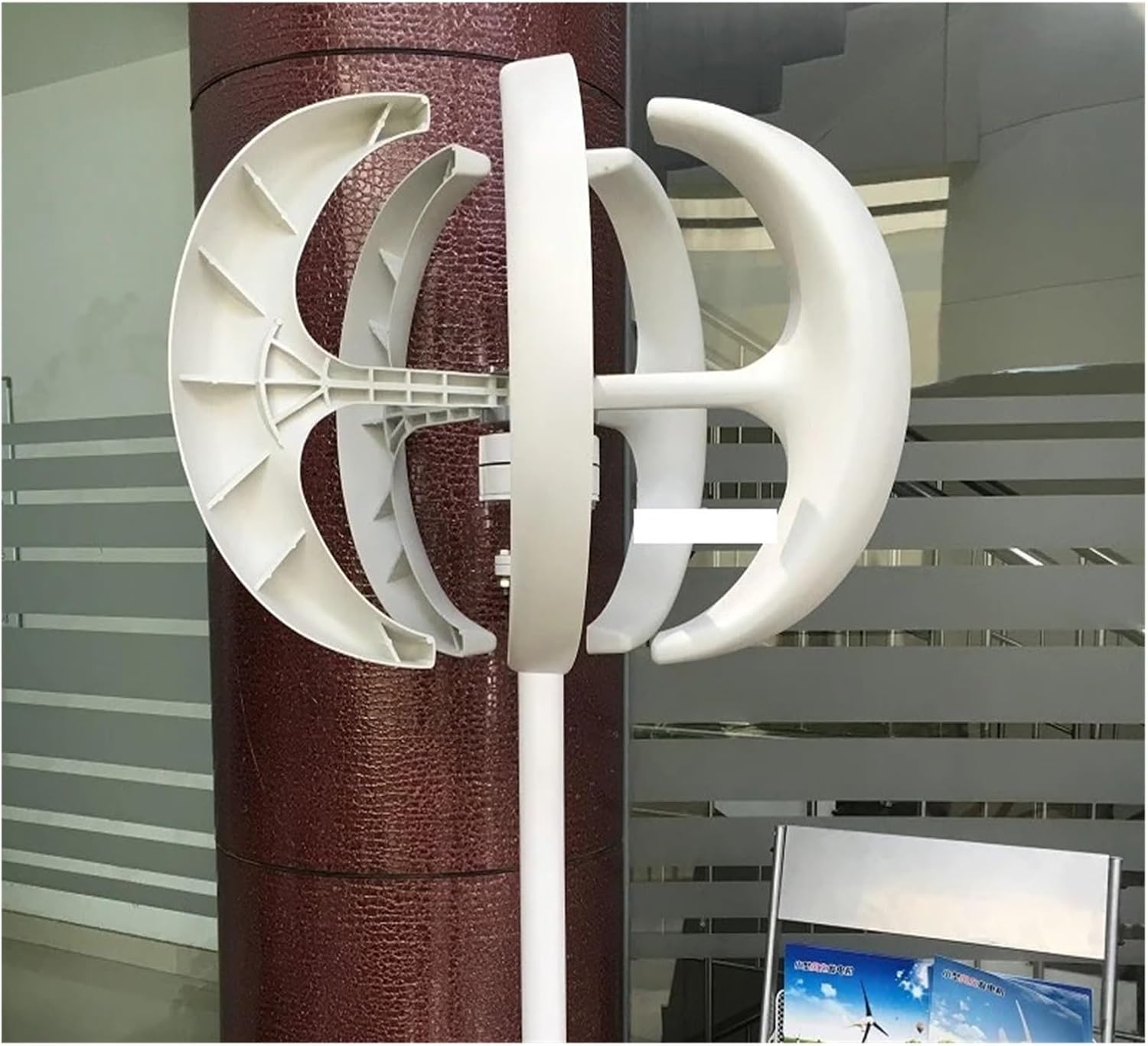 3000W 5000W 5KW Wind Turbine Windmill Generator Vertical 12V/24V/48V Low Noise Speed Start with Hybrid Controller Industrial Energy(Blue,24V_5KW)