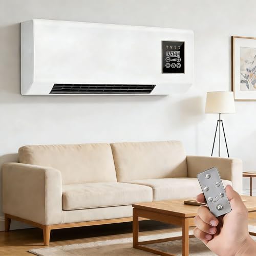 Portable Air Conditioning Mini Wall Mounted Ac Unit Heater for Bedroom, 2 In 1 Smart Cold and Hot Air Conditioners Mini AC/Heating System with Remote Control(White)
