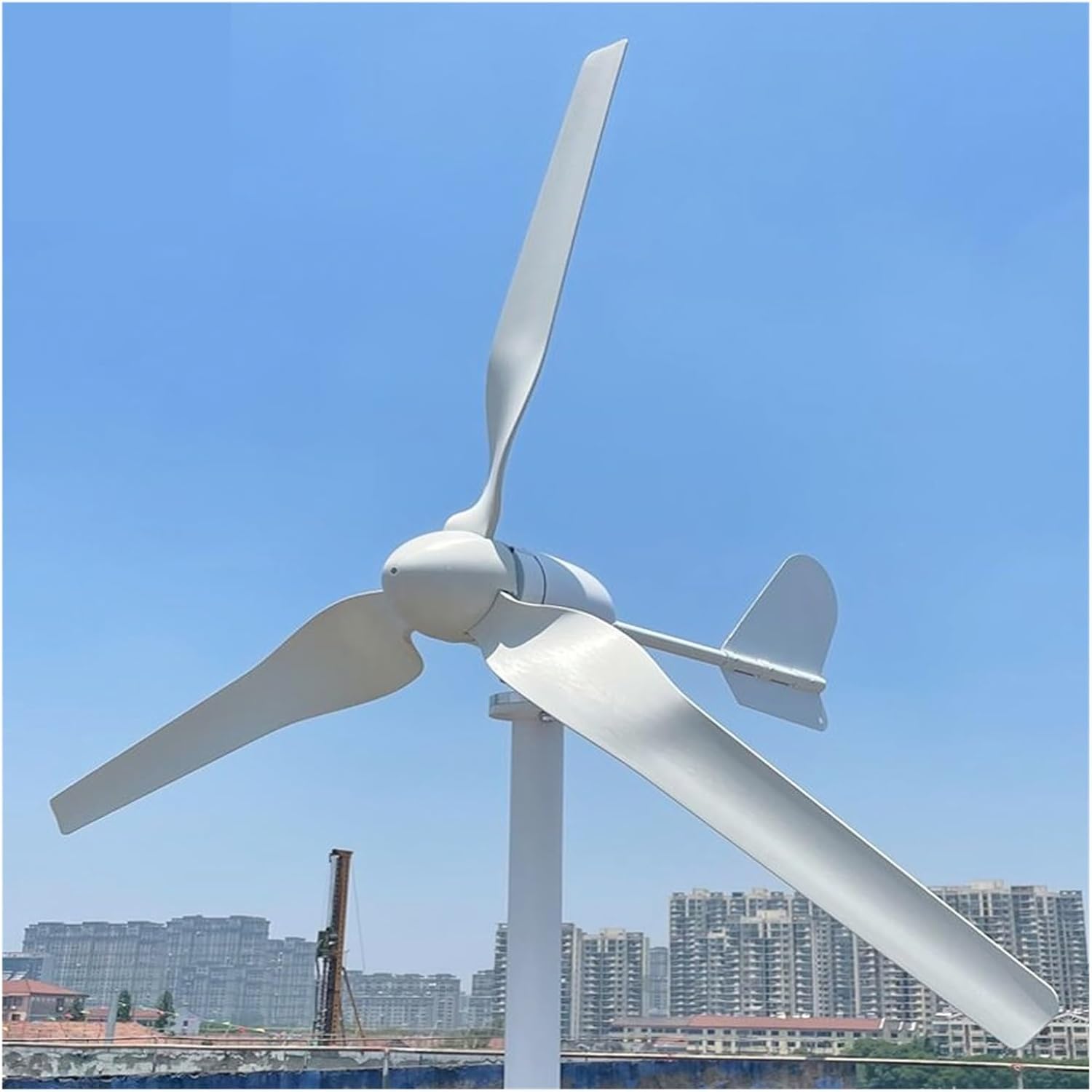 2KW Wind Turbine Generator Home 2000W 12V 24V 48V Horizontal Windmill Wind Turbine Generator with MPPT Controller Inverter Industrial Energy(Off Grid System,48V_2000W)