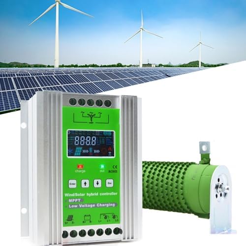 Hybrid Wind Solar Charge Controller - Off-Grid 12/24V 400W Wind + 500W Solar Systems with Booster Function & Dump Load for Efficient Energy Management