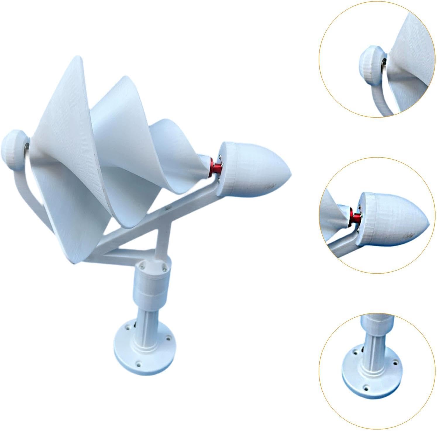 Spiral Wind Turbine Generator High Efficiency Replaces Portable Easy to Install Three Phase Brushless for RV Home Farm School