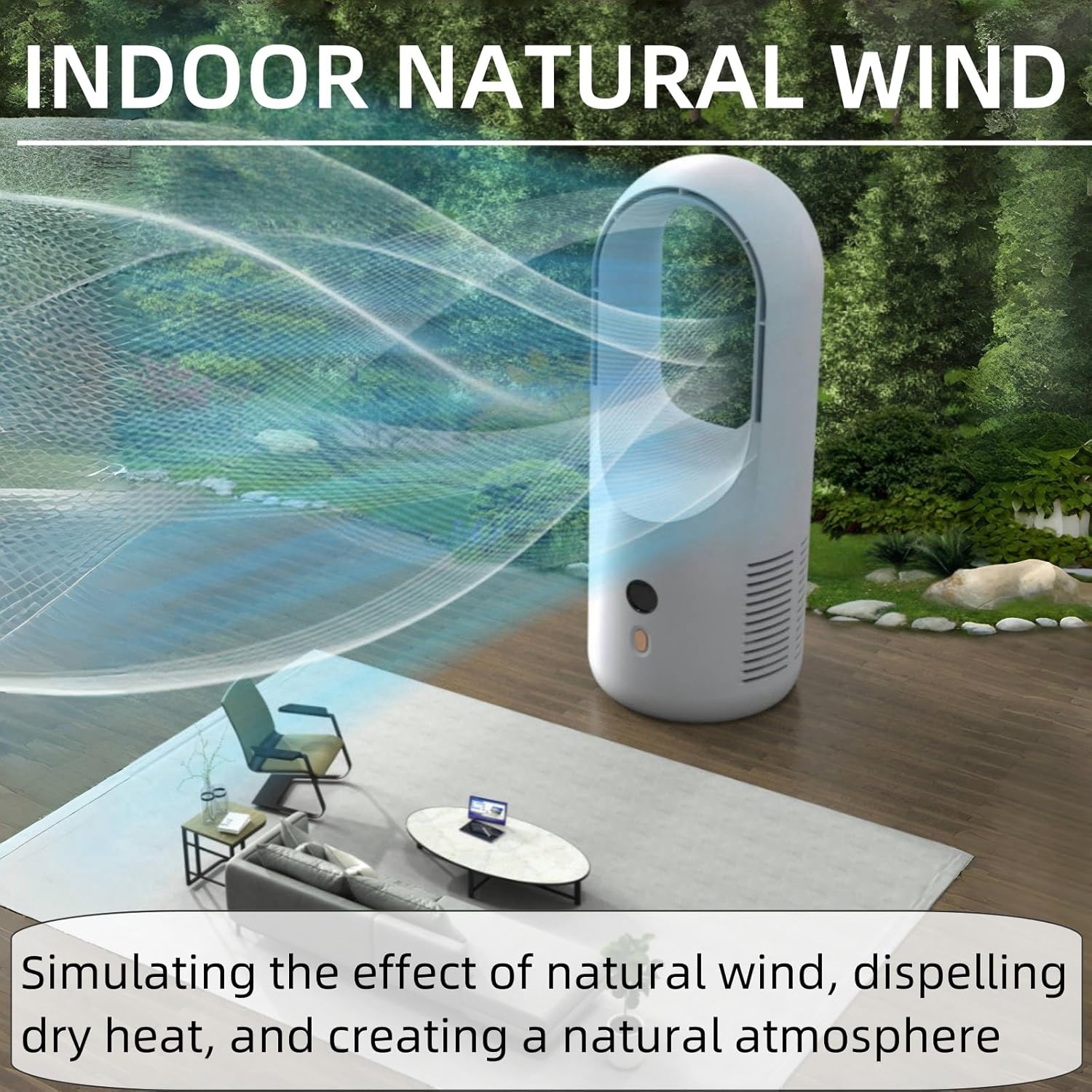 EKsma Portable Air Conditioner Cooling Fan, Quiet with 6 Speeds, Detachable aromatherapy module，Evaporative Personal Air Cooler Fan, Small Air Conditioner for Bedroom Office(Regular style)