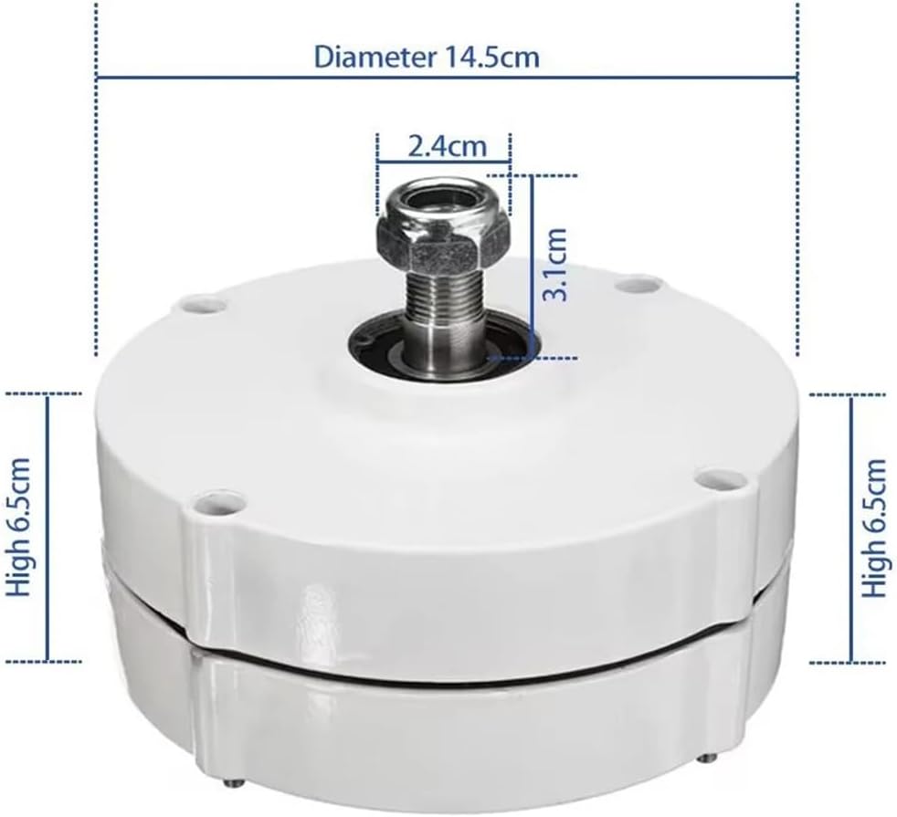 6000W Low Speed 500RPM Wind Turbine Generator 4KW 5KW 6KW 12V 24V 48V 3 Phase Wind Turbine Generator Industrial Energy(with Base,24V_6000W)