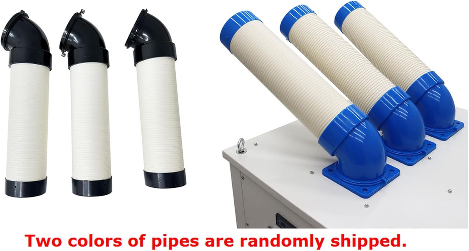 220V Industrial Air Conditioner Outdoor Air Conditioning Fan Equipment Three Tube 1550m³/h Blue