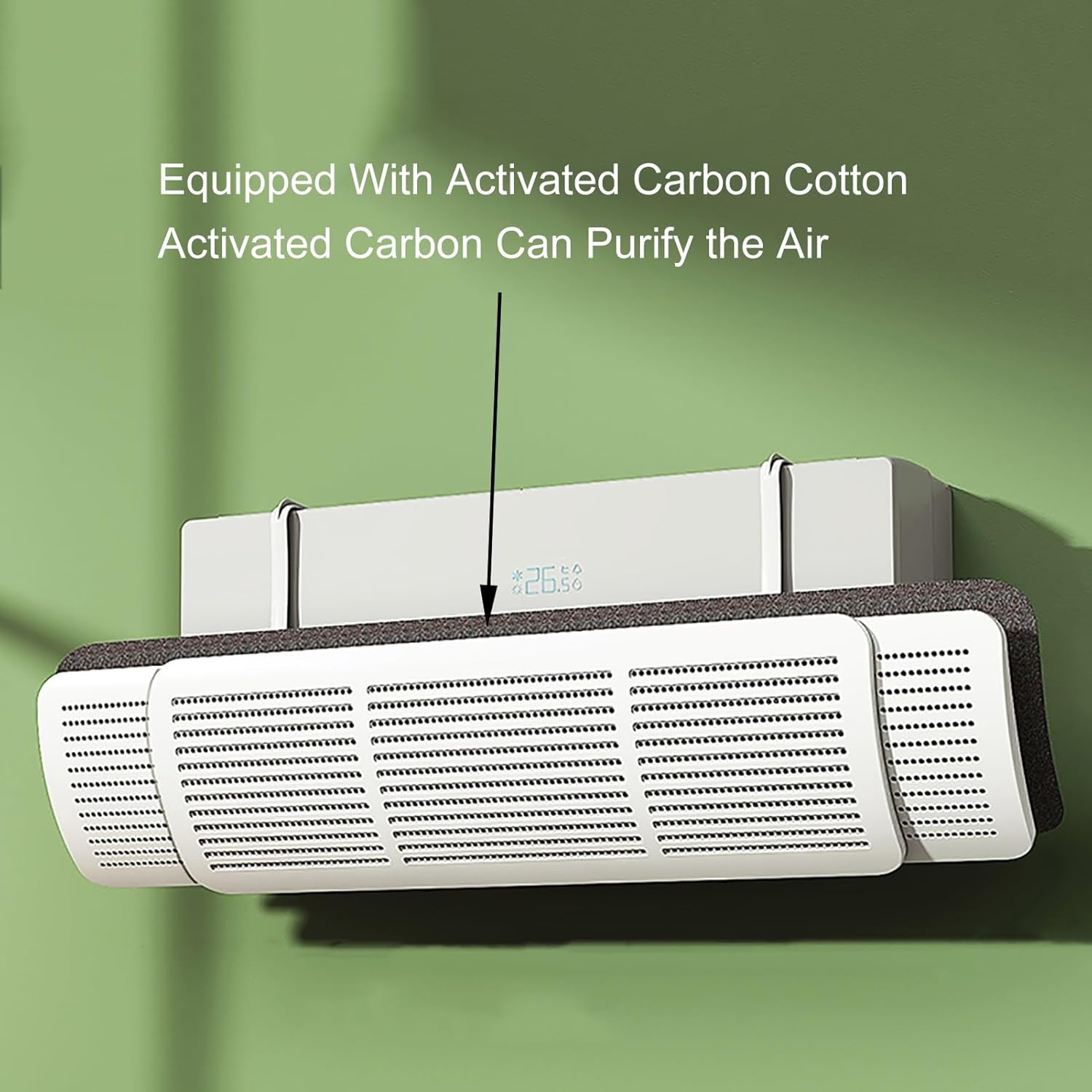 AC Split Unit Flow Deflector,Retractable Air Conditioner Air Deflector,Adjustable Vent Deflectors,Anti-Condensation,Prevent Direct Blowing