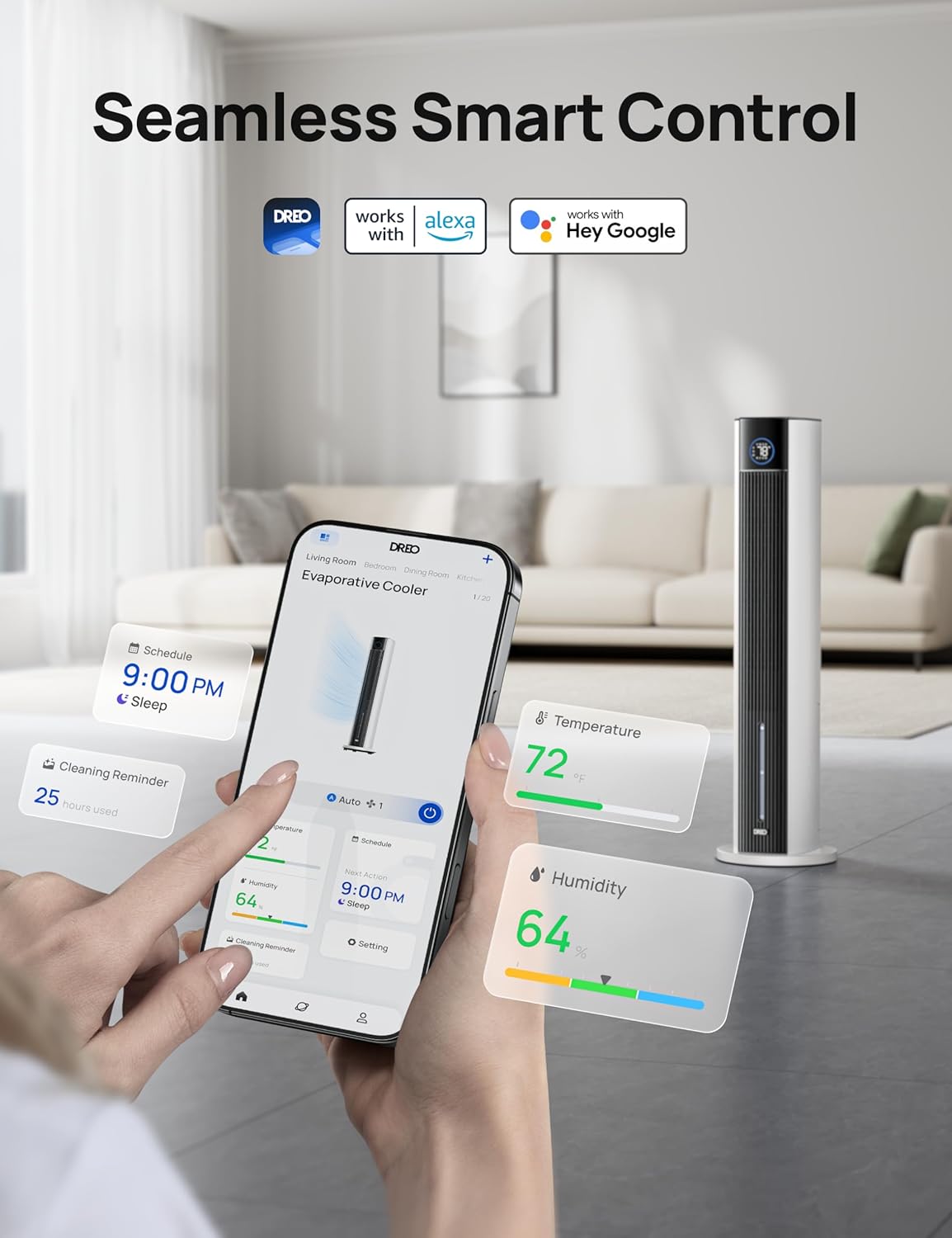 Dreo Evaporative Air Swamp Cooler, 43