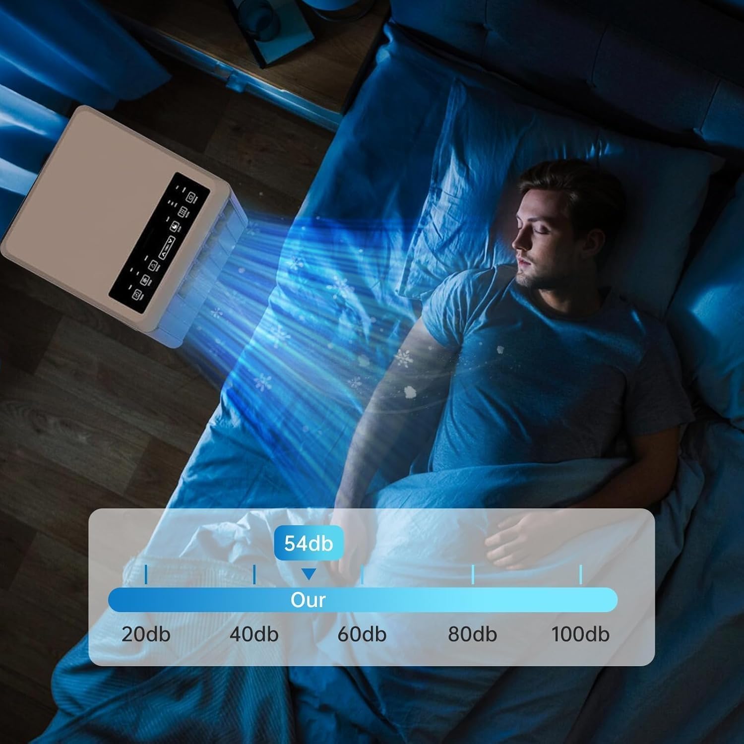 8000 BTU Portable Air Conditioner-3-In-1 (Cool/Dehumidify/Fan) With Remote, LED Touch Control & 24H Timer, Air Conditioners Cools Rooms Up to 350 Sq.Ft for Home, Office & Dorm Rooms (Black & White)