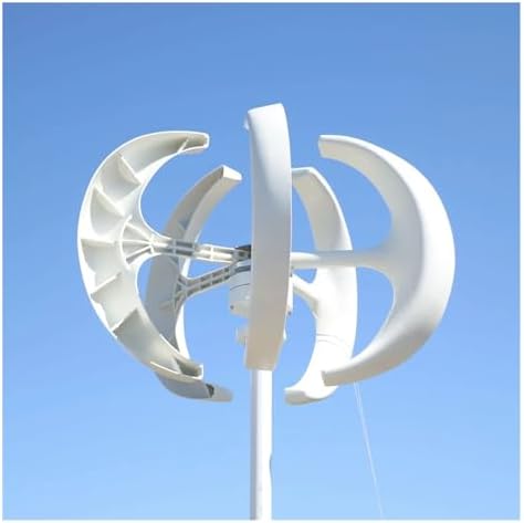 5000W 8000W Vertical Axis Wind Turbine - 12V 24V 48V Wind Generator for Home, Farm, Hybrid Street Lights - MPPT Controller, Efficient Renewable Energy Solution (White, 12V 8KW)
