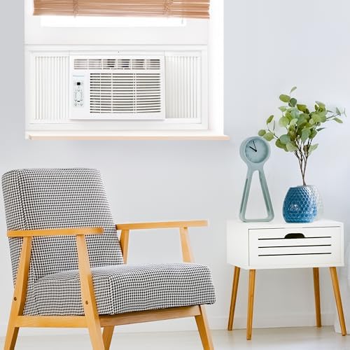 Keystone 8,000 BTU Window Air Conditioner and Dehumidifier, Window Unit Air Conditioner for Apartment, Living Room, Bathroom, Small-Medium Rooms up to 350 Sq.Ft., Window Air Conditioner with Remote