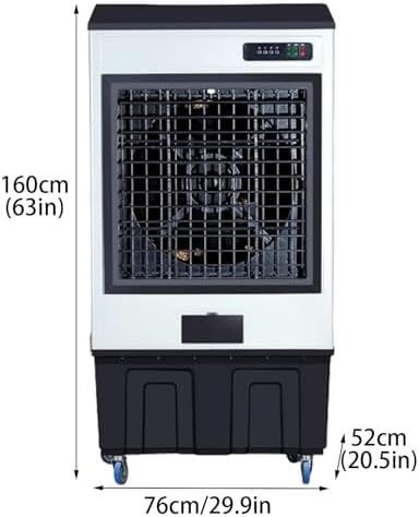 Portable Air Conditioners, Evaporative Air Cooler with 8 Ice Packs, 3 Speeds, Personal Swamp Cooler for Bedroom Home Office(76 * 52 * 160cm)