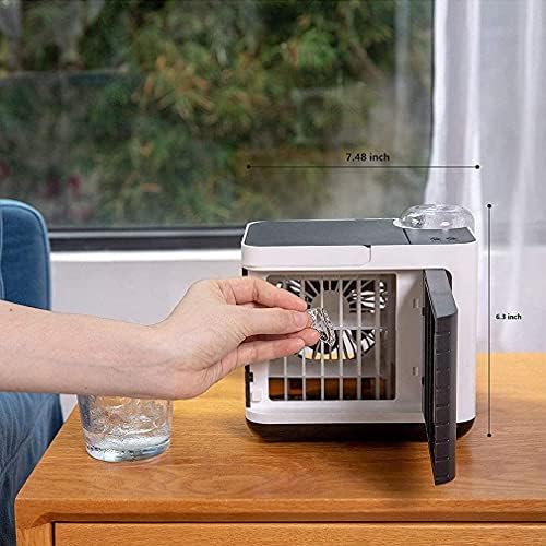 Evaporative Coolers Portable Air Conditioner Fan, Silent Electric Fan Air-coo Mobile Water-coo Humidifier Small Air Conditioner for Home Or Office