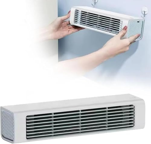 Portable Wireless Air Conditioner Fan, No Drilling Wall Mounted Cooling Fan, 3 Speed Air Cooler for Bedroom, Office, Home, Car with Instant 10s Cooling(White,White)