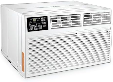 Whirlpool 12,000 BTU 230V Through-the-Wall Air Conditioner with Supplemental Heat, Dehumidifier and Remote, Wall AC Unit for Apartment, Living Room and Medium Rooms up to 550 Square Feet in White