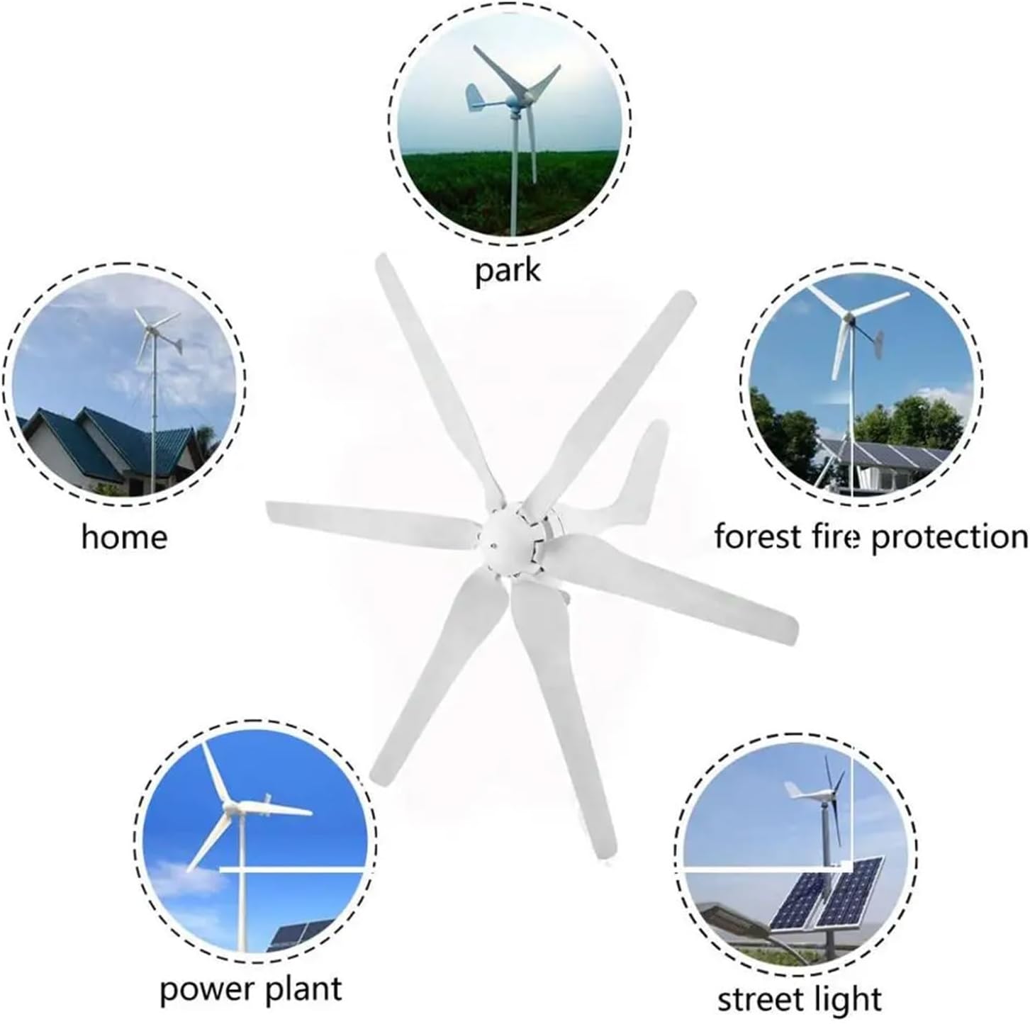 Wind Turbines, DIY 1KW Free Energy Wind nerator Turbine for Home Farm 1000W 12V 24V 48V Horizontal Windmill Kit(48V_1000W)