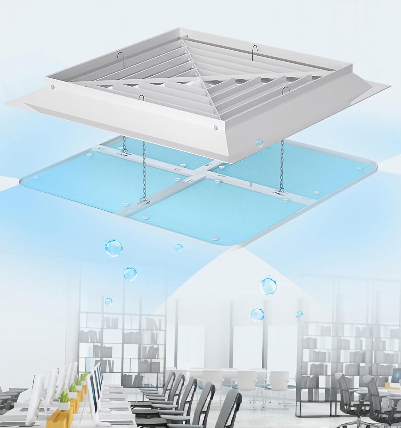 Central Air Conditioning Deflector Ceiling Adjustable Windshield Office Air Conditioner Baffle Avoid Direct Blowing Cold Wind Air Diverter Cover